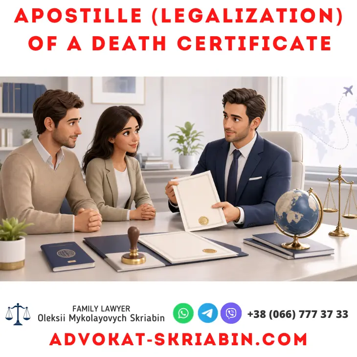 Apostille of a death certificate for legal use abroad
