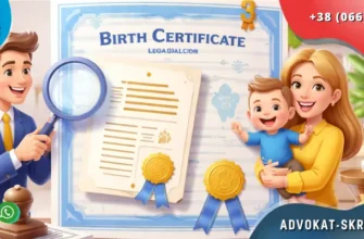Apostille legalization of birth certificate in Ukraine with lawyer assistance in a bright modern office interior
