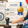 Apostille legalization of certificate of no criminal record with official seal and lawyer consultation