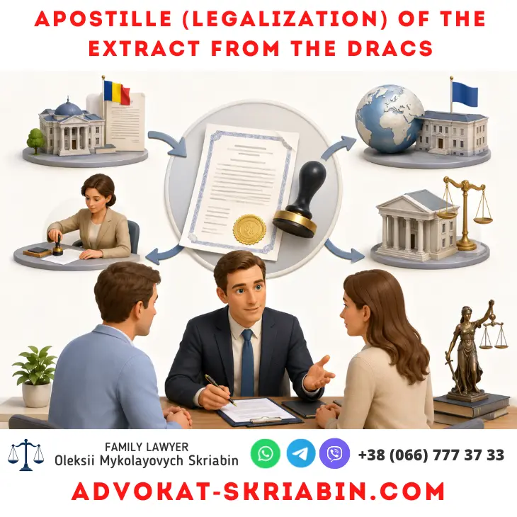 Apostille of the DRACS Extract for International Use Apostille legalization of the extract from the DRACS for use abroad with legal assistance