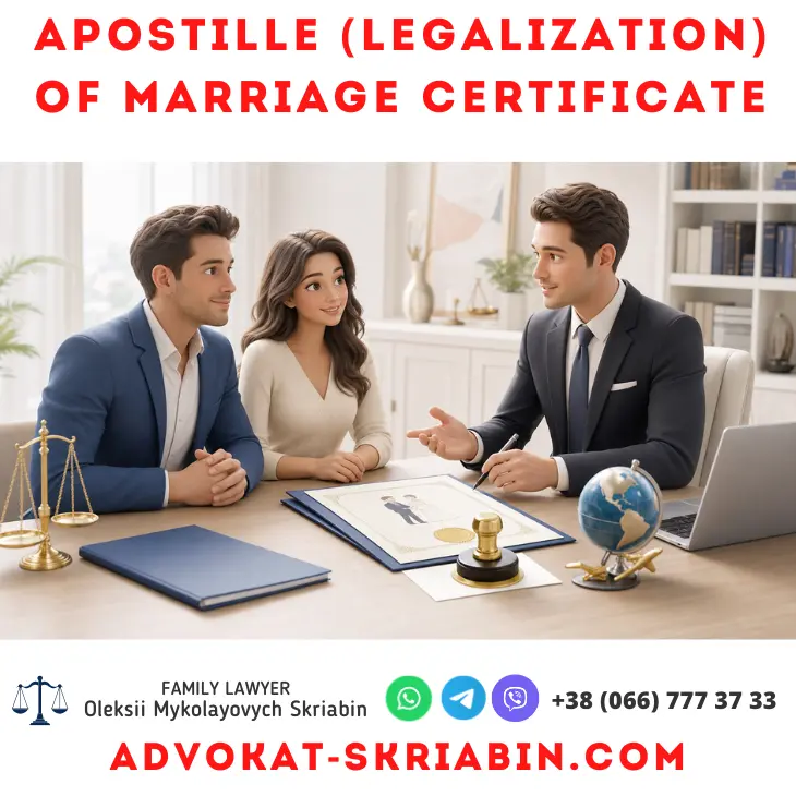 Apostille of marriage certificate for legal use abroad