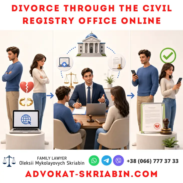 divorce through the civil registry office online legal assistance in Ukraine