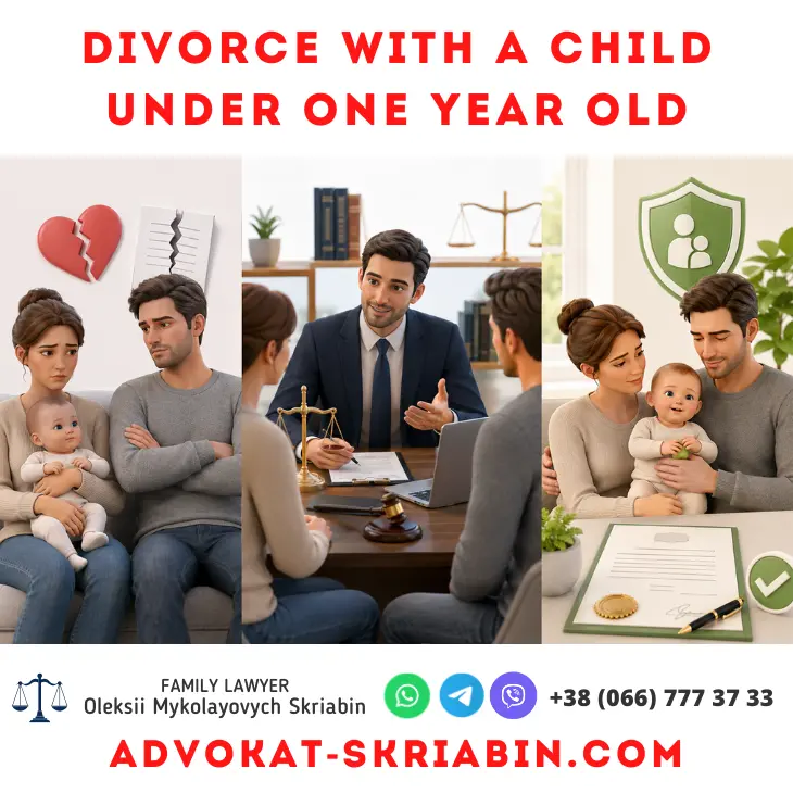 Divorce with a child under one year old — legal help from a family lawyer