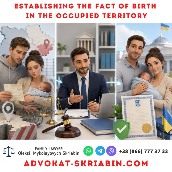 Establishing the fact of birth in the occupied territory with lawyer assistance