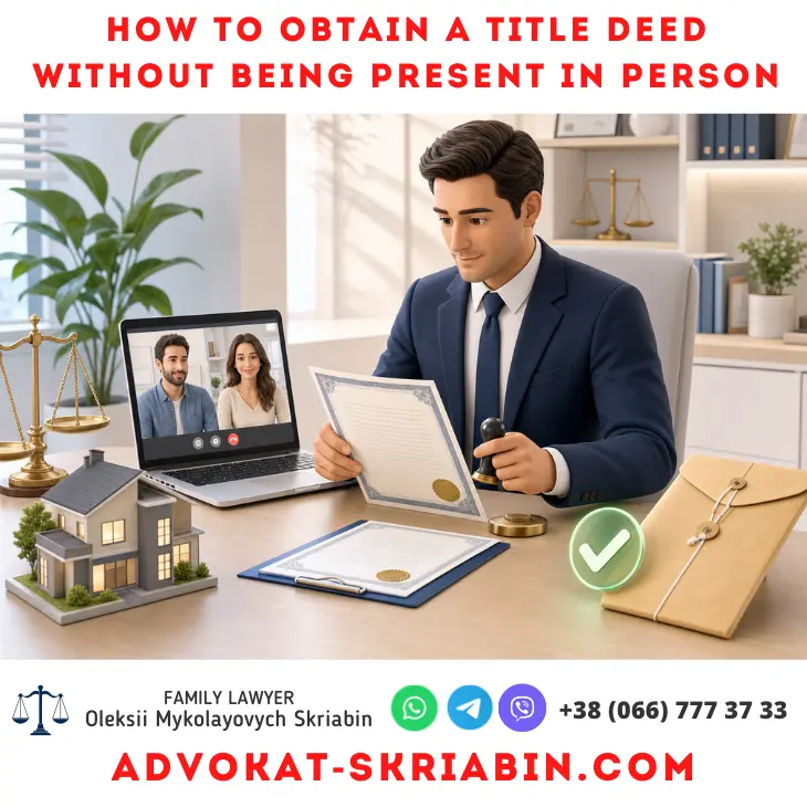 How to obtain a title deed without being present — remote legal assistance by an attorney