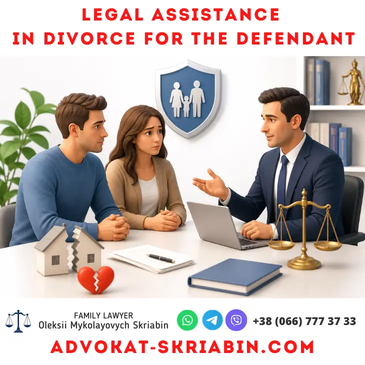 legal assistance in divorce for the defendant in Ukraine with lawyer representation in court