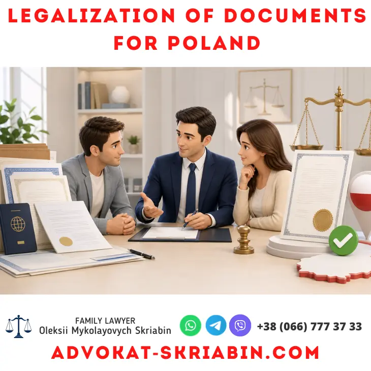 Legalization of documents for Poland by lawyer Legalization of documents for Poland with apostille and legal assistance