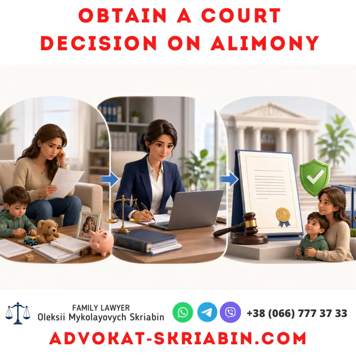 Obtain a Court Decision on Alimony Obtain a court decision on alimony with lawyer assistance