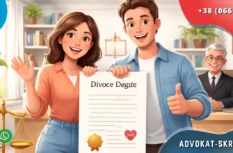 Positive couple holding court decision on divorce in modern courtroom interior