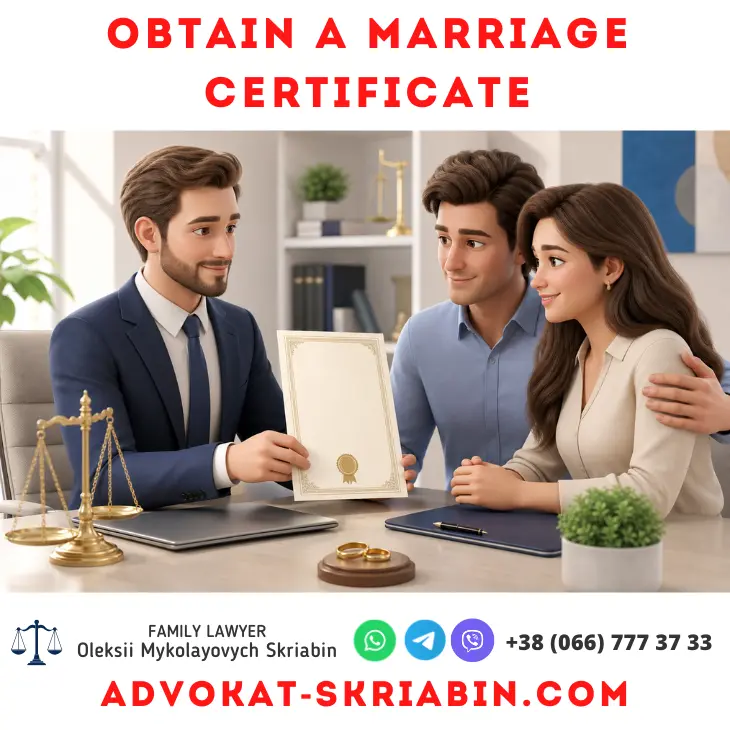 Obtain a marriage certificate in Ukraine with legal assistance