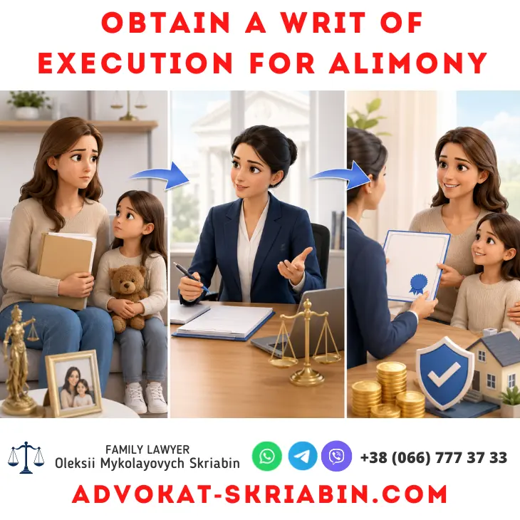 Obtain a writ of execution for alimony with lawyer assistance