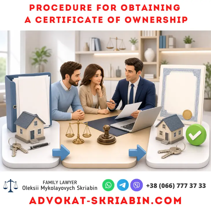 Procedure for obtaining a certificate of ownership through a lawyer