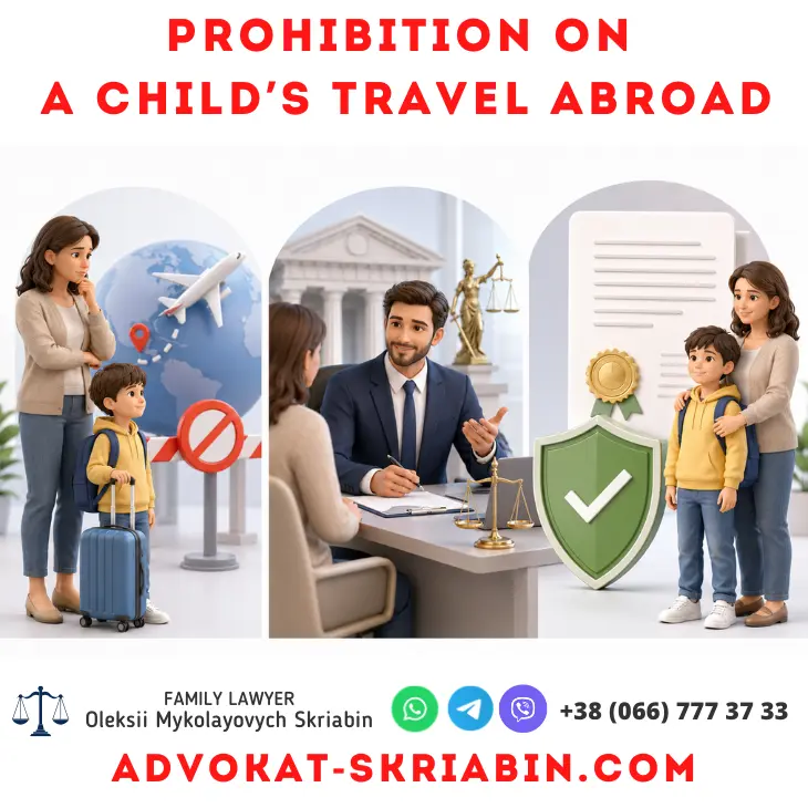 Prohibition on a child’s travel abroad — legal assistance from a lawyer