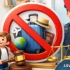 Prohibition on a child's travel abroad in Ukraine court procedure and legal restriction concept