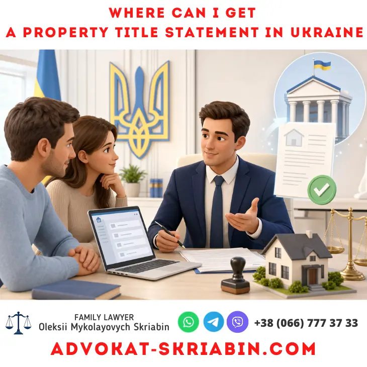 Where can I get a property title statement in Ukraine with legal assistance