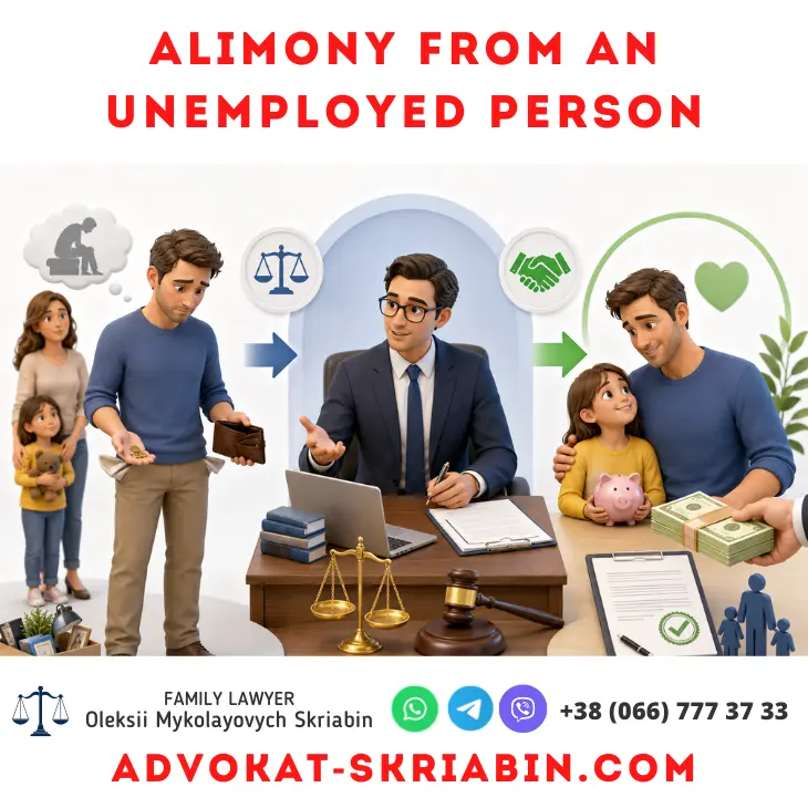 Alimony from an unemployed person — lawyer help Alimony from an unemployed person — legal support from a family lawyer