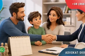 Child visitation schedule in a family law office with parents, child, attorney, calendar and legal documents