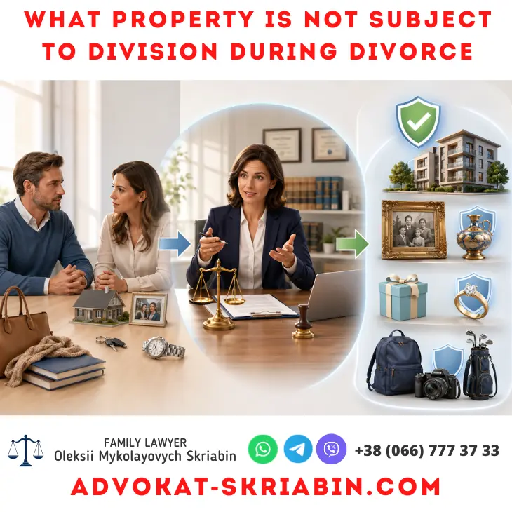 What property is not subject to division during divorce — legal protection of personal assets