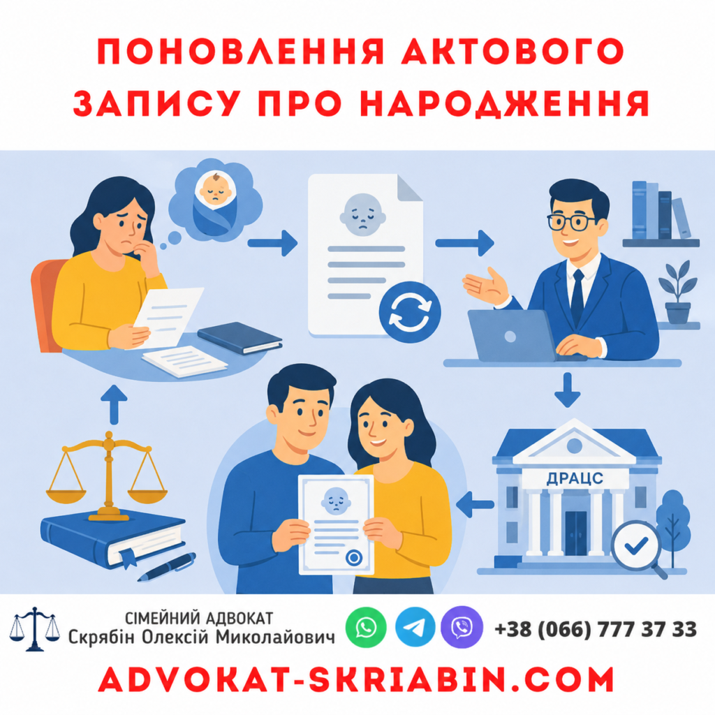 Поновлення актового запису про народження в Україні через ДРАЦС або суд
